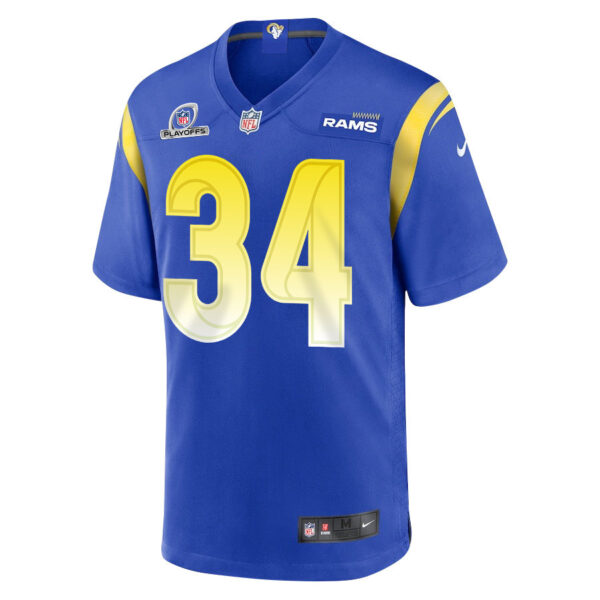 Tanner Ingle 34 Los Angeles Rams 2023 Playoffs Patch Game Men Jersey - Royal
