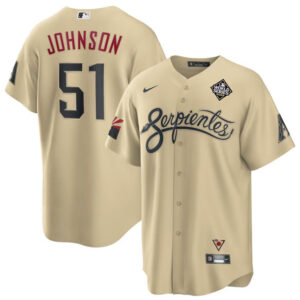 Randy Johnson 51 Arizona Diamondbacks 2023 World Series Men Jersey - Gold