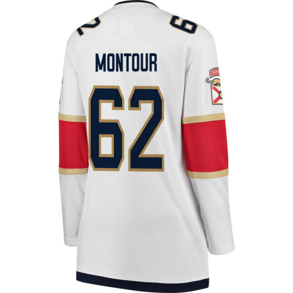 Brandon Montour 62 Florida Panthers 2024 STANLEY CUP Final Women's Away Breakaway Jersey - White