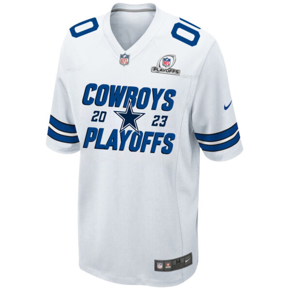 Dallas Cowboys 2023 Playoffs Iconic Game Men Custom Jersey - White