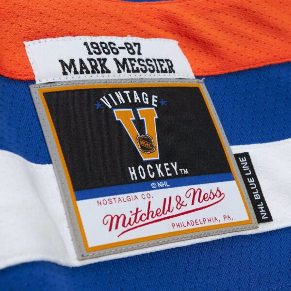 Mark Messier Edmonton Oilers Mitchell & Ness Alternate Captain Patch 1986/87 Blue Line Player Jersey - Royal