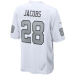 Josh Jacobs 28 Las Vegas Raiders Men Alternate Game Jersey - White