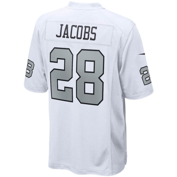Josh Jacobs 28 Las Vegas Raiders Men Alternate Game Jersey - White