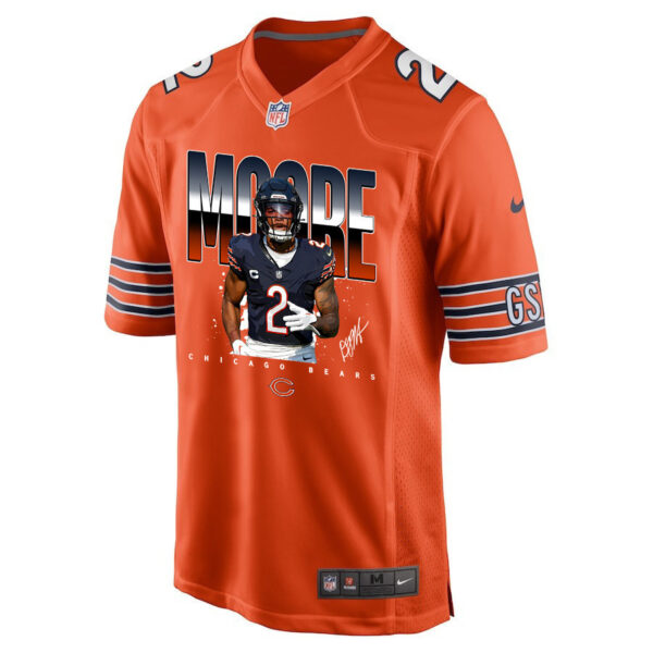 D.J. Moore 2 Signed Chicago Bears Alternate Game Men Jersey - Orange