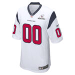 Houston Texans 2024 Divisional Patch Game Men Custom Jersey - White