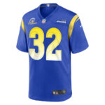 Ochaun Mathis 32 Los Angeles Rams 2023 Playoffs Patch Game Men Jersey - Royal