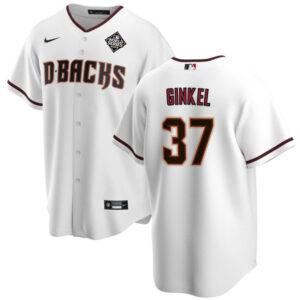 Kevin Ginkel 37 Arizona Diamondbacks 2023 World Series Men Jersey - White