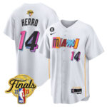 Tyler Herro 14 Miami Heat 2023 Finals Baseball Men Jersey - City White