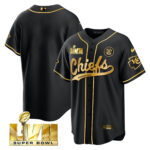 Kansas City Chiefs Super Bowl LVII Patch Flag Men Jersey - Black Limited