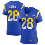 Marshall Faulk 28 Los Angeles Rams Women Game Retired Jersey - Royal