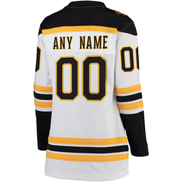 Boston Bruins Fanatics Women's Away Breakaway Custom Jersey - White