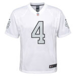 Derek Carr 4 Las Vegas Raiders YOUTH Color Rush Game Jersey - White