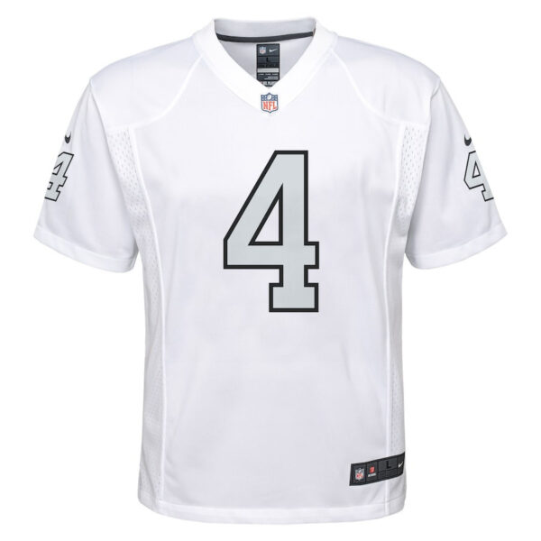 Derek Carr 4 Las Vegas Raiders YOUTH Color Rush Game Jersey - White