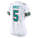 Jalen Ramsey 5 Signed Miami Dolphins Alternate Game Women Jersey - White V2