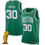 Sam Hauser 30 Boston Celtics 2024 FINALS CHAMPIONS Jersey - Icon Edition - Kelly Green