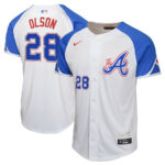 Matt Olson 28 Atlanta Braves City Connect Limited YOUTH Jersey - White