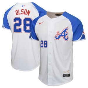Matt Olson 28 Atlanta Braves City Connect Limited YOUTH Jersey - White
