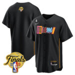Miami Heat 2023 Finals Baseball Men Jersey - City Black