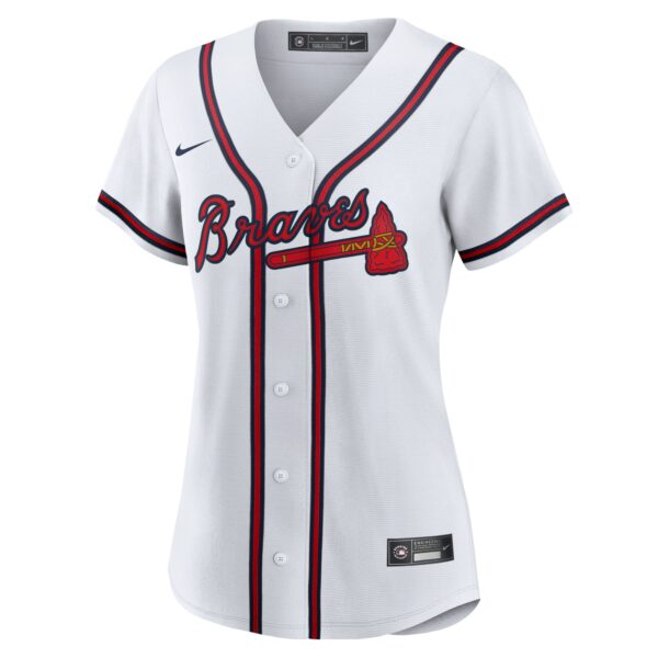 Ronald Acuna Jr. Atlanta Braves  Women's Home Replica Player Jersey - White