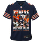 D.J. Moore 2 Signed Chicago Bears Moore Than A Feeling Game YOUTH Jersey - Navy