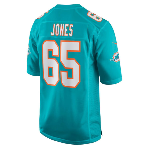 Robert Jones 65 Miami Dolphins Men Game Jersey - Aqua