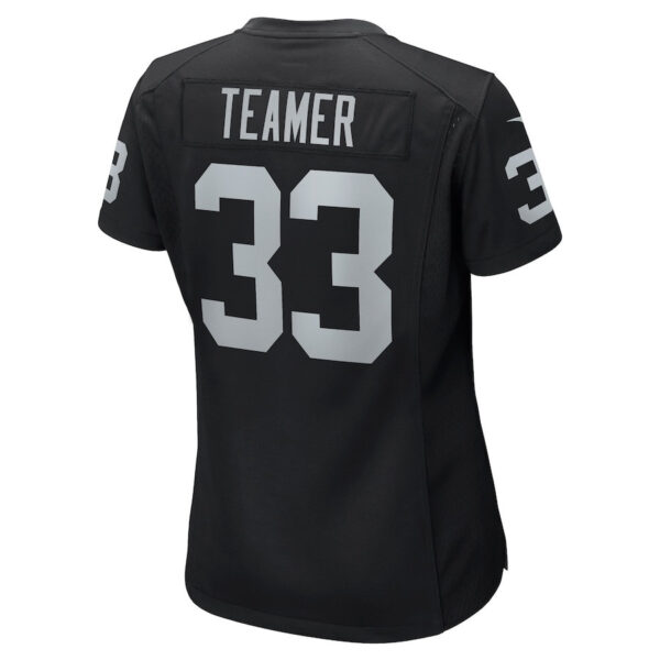Roderic Teamer 33 Las Vegas Raiders Women Game Jersey - Black
