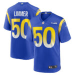 Beaux Limmer 50 Los Angeles Rams Team Game Men Jersey - Royal