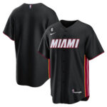Miami Heat Baseball Men Jersey - Black