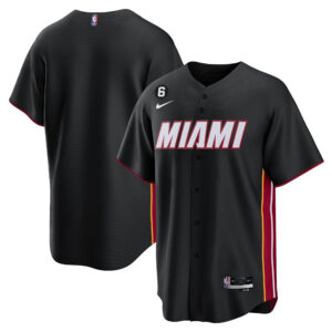 Miami Heat Baseball Men Jersey - Black