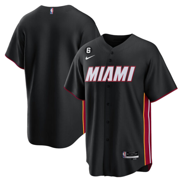 Miami Heat Baseball Men Jersey - Black