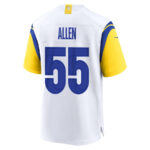 Brian Allen 55 Los Angeles Rams 2023 Playoffs Patch Game Men Jersey - White