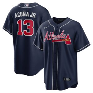 Ronald Acuna Jr. Atlanta Braves  Alternate Replica Player Name Jersey - Navy