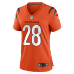 Joe Mixon 28 Cincinnati Bengals Women Game Jersey - Orange