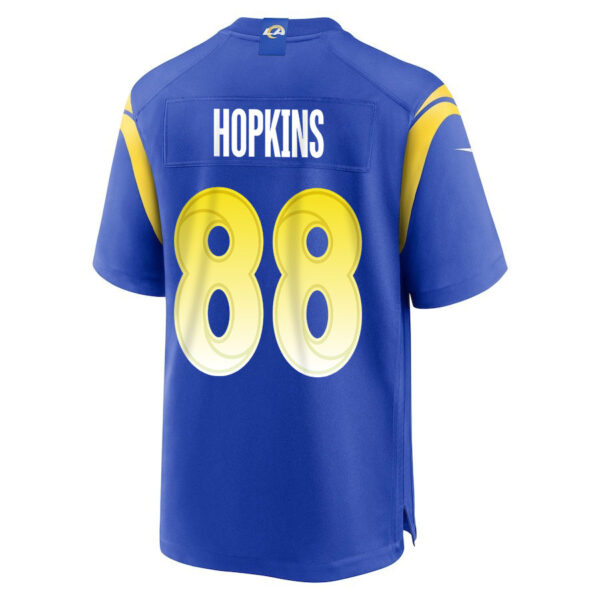 Brycen Hopkins 88 Los Angeles Rams 2023 Playoffs Patch Game Men Jersey - Royal