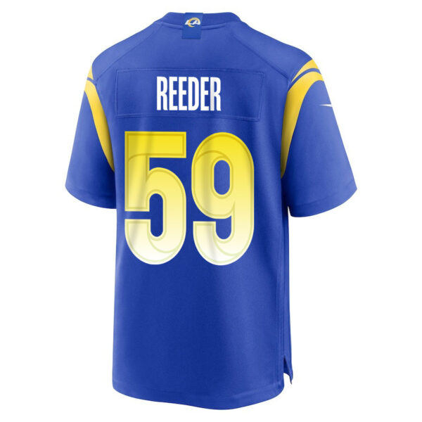 Troy Reeder 59 Los Angeles Rams 2023 Playoffs Patch Game Men Jersey - Royal