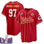 Felix Anudike-Uzomah 97 Kansas City Chiefs Super Bowl LVIII Baseball Men Jersey - Red