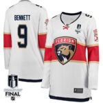 Sam Bennett 9 Florida Panthers 2024 STANLEY CUP Final Women's Away Breakaway Jersey - White