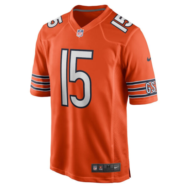 Rome Odunze 15 Chicago Bears Alternate Game Men Jersey - Orange