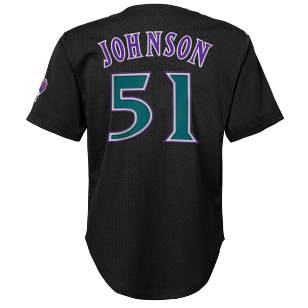 Randy Johnson Arizona Diamondbacks Mitchell & Ness Youth Cooperstown Collectionu00c2u00a0Mesh Batting Practice Jersey - Black