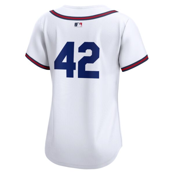 Atlanta Braves  Women's 2024 Jackie Robinson Day Home Limited Jerseyu00c2u00a0u00e2u20acu201c White