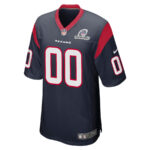 Houston Texans 2024 Divisional Patch Game Men Custom Jersey - Navy