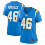 Zander Horvath 46 Los Angeles Chargers Women Game Jersey - Powder Blue
