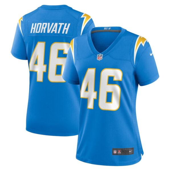 Zander Horvath 46 Los Angeles Chargers Women Game Jersey - Powder Blue