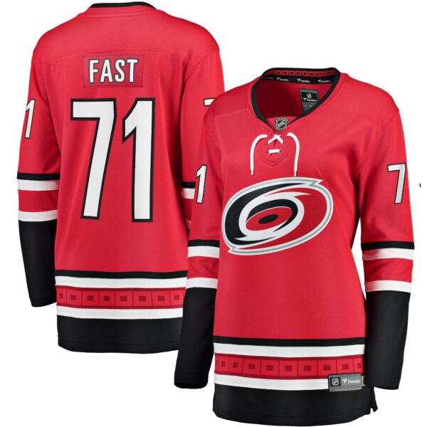 Jesper Fast Carolina Hurricanes Fanatics Women's Alternate Breakaway Jersey - Red