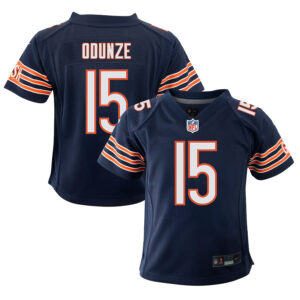 Rome Odunze 15 Chicago Bears 2024 NFL Draft First Round Pick Player Game YOUTH Jersey - Navy