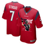 CJ Stroud 7 Houston Texans Cool Breeze Signed Game Men Jersey - Red