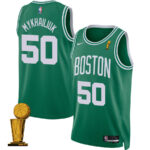 Svi Mykhailiuk 50 Boston Celtics 2024 FINALS CHAMPIONS Jersey - Icon Edition - Kelly Green