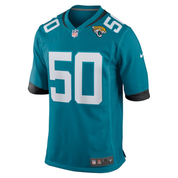 Trevis Gipson 50 Jacksonville Jaguars Alternate Game Men Jersey - Teal