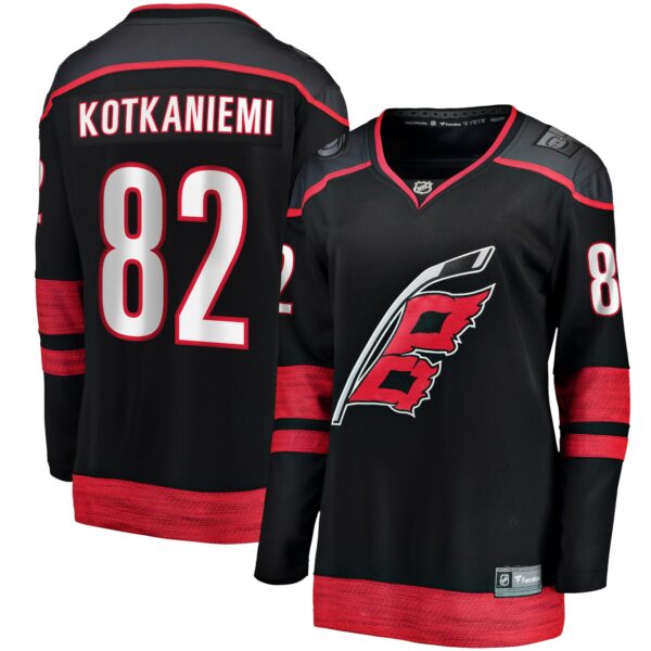 Jesperi Kotkaniemi Carolina Hurricanes Fanatics Women's Home Breakaway Player Jersey - Black