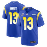 Stetson Bennett 13 Los Angeles Rams 2023 Playoffs Patch Game Men Jersey - Royal